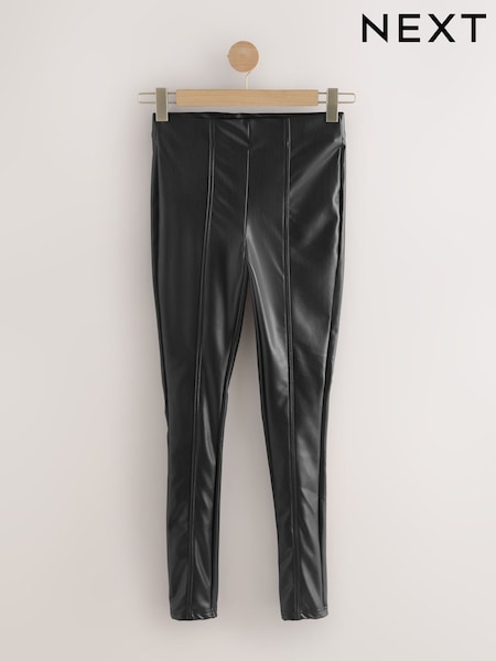 Preto - Faux Leather Leggings (F74607) | R$ 220