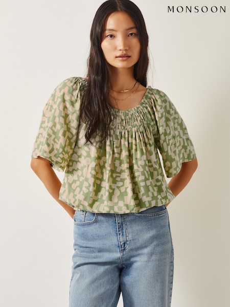 Monsoon Ania Batik Print Top (F74611) | 335 LEI