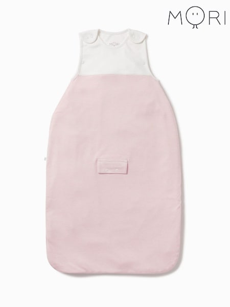 MORI Pink Organic Cotton Blend 0.5 Tog Travel Sleeping Bag (F74664) | AED349