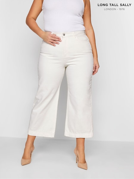 Long Tall Sally Denim Cropped Wide Leg 100% Cotton Jeans (F74745) | €44