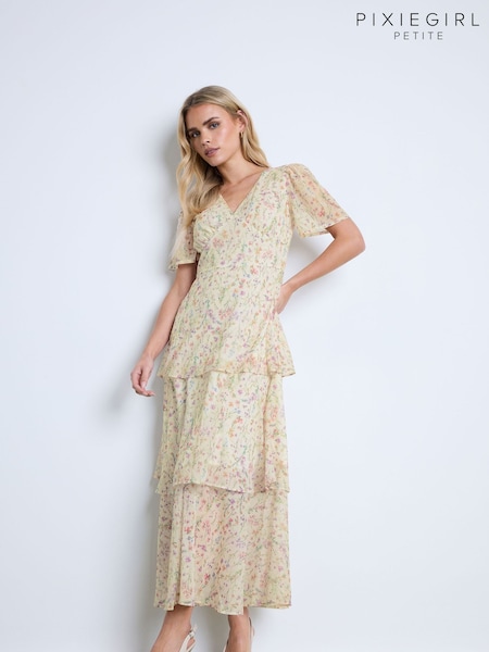 PixieGirl Petite Natural Ditsy Maxi Dress (F74766) | €60