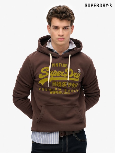 Superdry Brown Vintage Logo Tonal Hoodie (F74831) | R$ 545