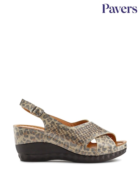 Pavers Metallic Cushioned Smart Slingback Sandals (F74911) | ₪176