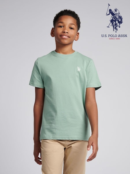 U.S. Polo Assn. Dark Green Boys Double Horsemen 100% Cotton T-Shirt (F74939) | €27 - €32