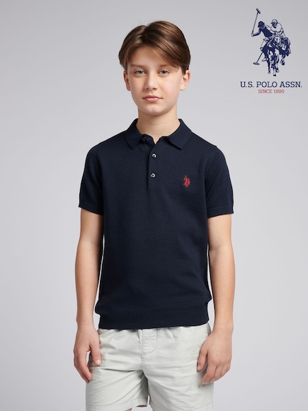 U.S. Polo Assn. Blue Boys Combed 100% Cotton Polo Shirt (F74940) | €60 - €72