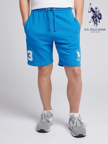 U.S. Polo Assn. Blue Boys 100% Cotton Player 3 Sweat Shorts (F74941) | R$ 345 - R$ 415