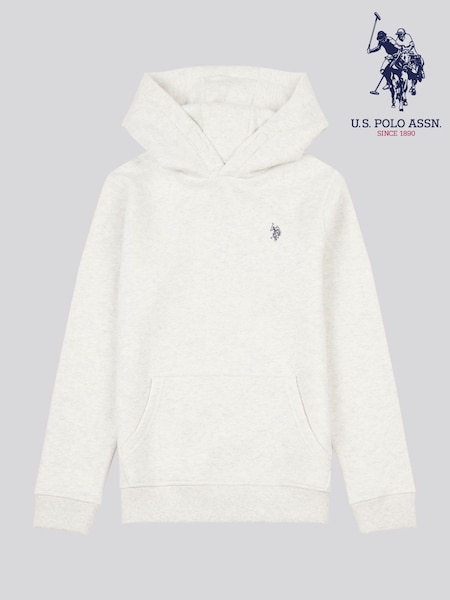 U.S. Polo Assn. Grey Boys Double Horsemen Herringbone Hoodie (F74945) | 272 QAR - 327 QAR
