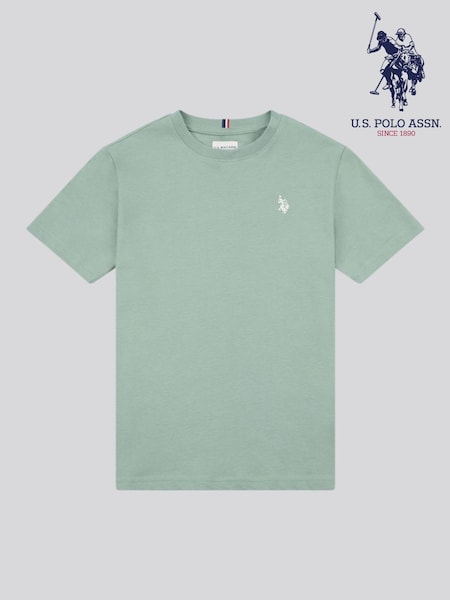 U.S. Polo Assn. Light Green Boys Double Horsemen 100% Cotton T-Shirt (F74958) | €27 - €32