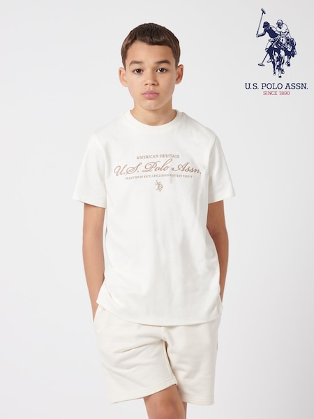 U.S. Polo Assn. Boys 100% Cotton Premium Embroidery Graphic T-Shirt (F74965) | 1 502 грн - 1 802 грн