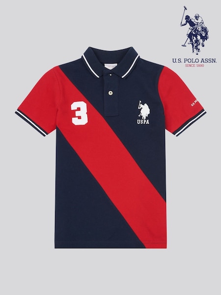 U.S. Polo Assn. Blue Boys 100% Cotton Sash Polo Shirt (F74973) | $72 - $86