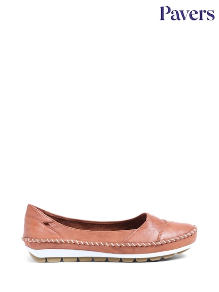 Pavers Natural Pavers Leather Slip On White Shoes (F74982) | AZN 108