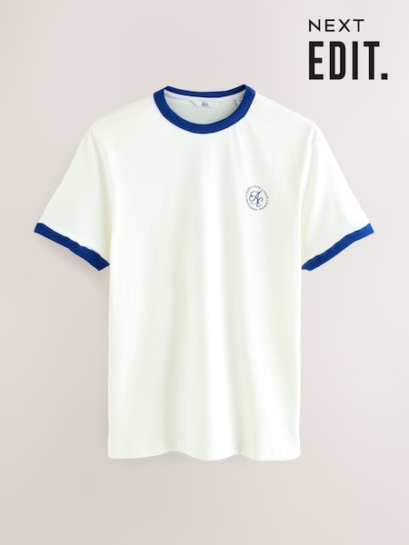 Ecru EDIT Slim Fit Ringer T-Shirt (F75003) | €21