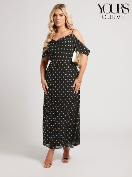 Yours Curve London Foil Cold Shoulder Dress (F75153) | €70