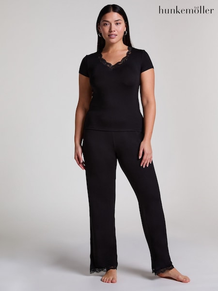 Hunkemöller Nanna Jersey Black Pyjamas Set (F75172) | €45