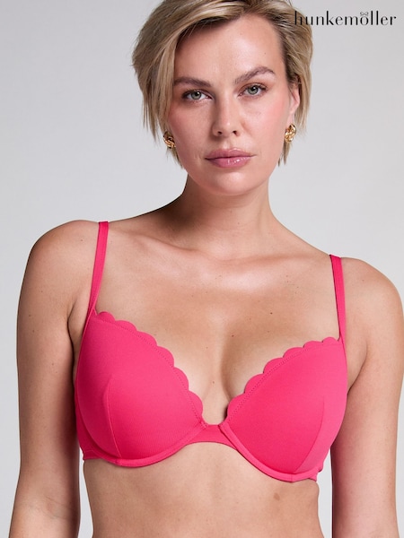 Hunkemoller Scallop Push-up Pink Underwired Bikini Top Cup A - E (F75192) | €52