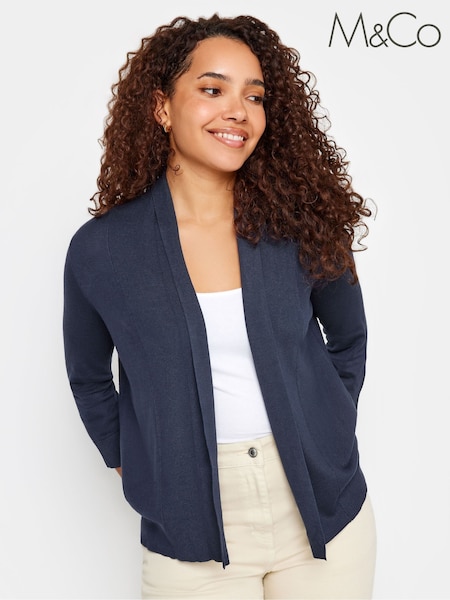 M&Co Blue Shawl Collar Cardigan (F75237) | $51