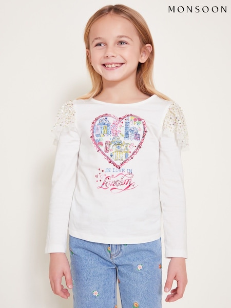 Monsoon Love London Sequin Long Sleeve Top (F75298) | €28 - €35