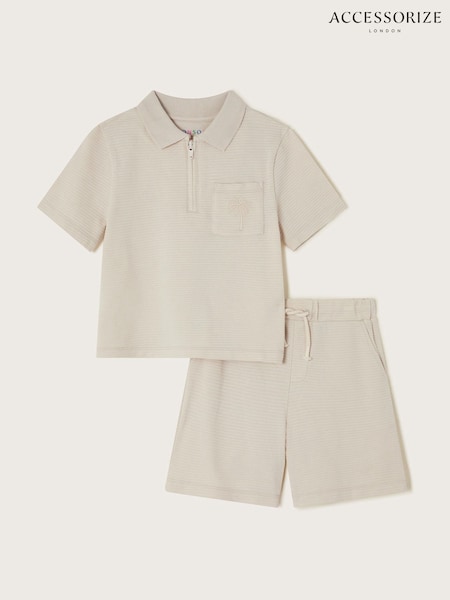 Monsoon Natural Jersey Polo Shirt and Shorts Set (F75304) | R$ 275 - R$ 335