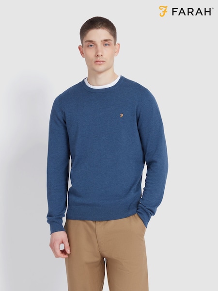 Синій - Farah Mullen 100% Cotton Sweater (F75329) | 4 206 грн