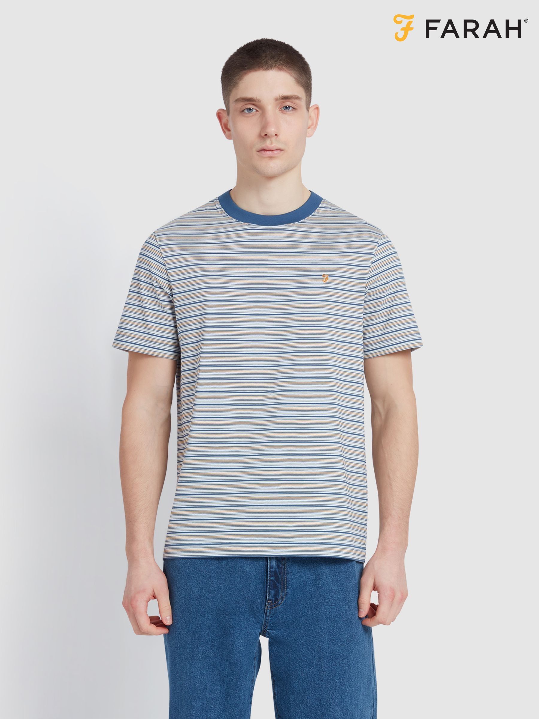 Men's T-Shirts Farah Stripe Tops | Next Qatar