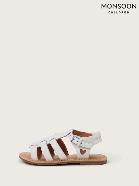 Monsoon White Leather Gladiator Sandals (F75368) | AED163 - AED192
