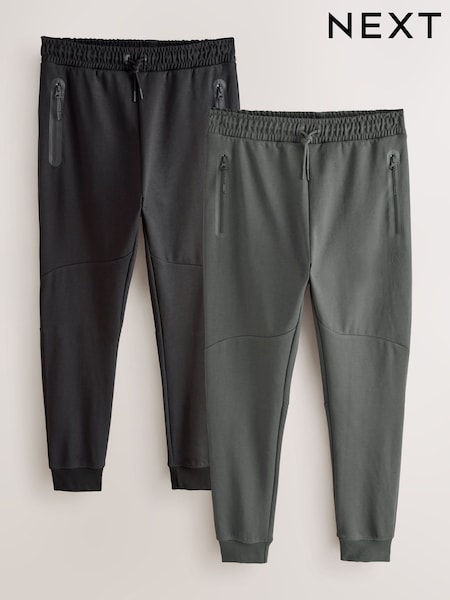 Black/Slate Grey Athleisure Cuffed Joggers 2 Pack (F75376) | €87