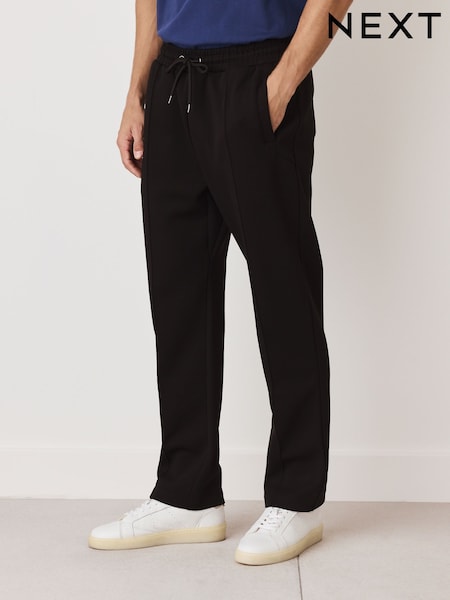 Black Soft Touch Scuba Slim Fit Open Joggers (F75380) | €41