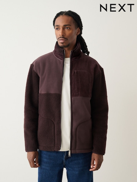 Sliv vijolična - Cord Block Fleece Zip Through Funnel (F75384) | € 59