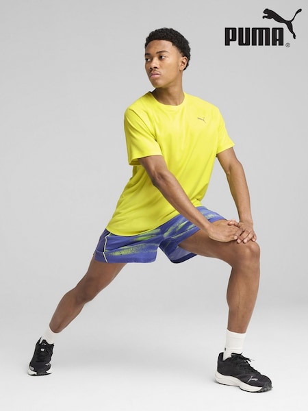 Puma Yellow Mens VELOCITY Running T-Shirt (F75432) | 114 QAR