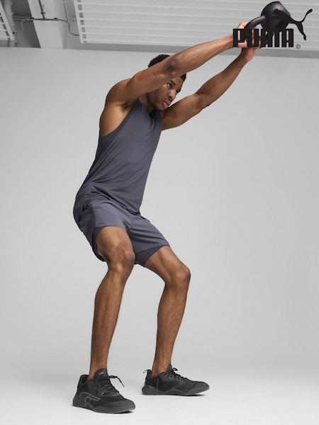 Puma Grey Mens Training Tech 2-In-1 Shorts (F75435) | €66