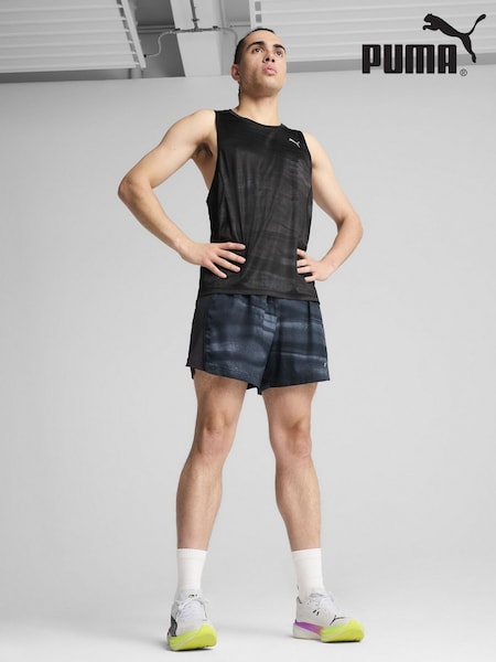 Puma Black Mens VELOCITY All-Over Print Polyblend Tank Top (F75464) | €29