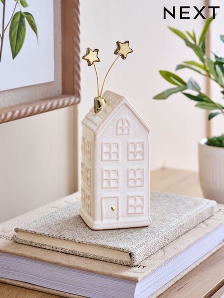 Ceramic Winter House Ornament (F75472) | R$ 155