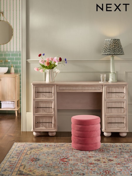 Light Natural Bourton Solid Mango Console Dressing Table (F75519) | €975