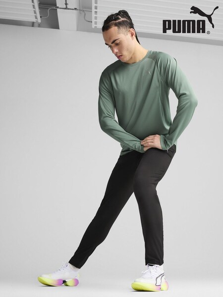 ירוק - Puma Mens Velocity Long Sleeve Running Top (F75577) | ‏151‏₪
