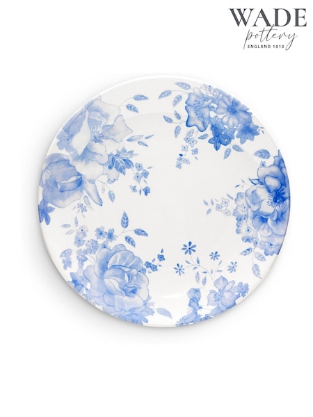 Wade Set of 4 Blue Floral Print Dinner Plates Dinnerware (F75716) | €81