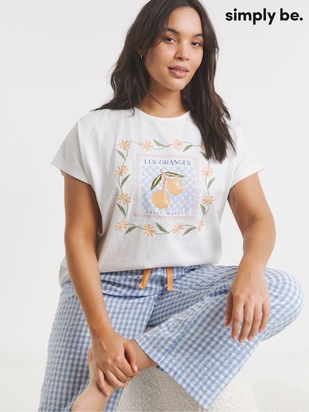 Simply Be Gingham Print 100% Cotton Pyjamas Set (F75848) | €44