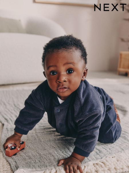 Black/White Baby Velour Jacket, Top and Joggers  Set (0mths-2yrs) (F75863) | €33 - €35