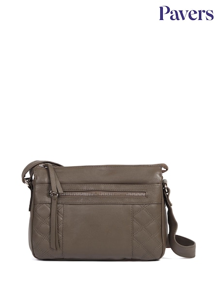 Pavers Leather Zip-Close Shoulder Bag (F75904) | R$ 495