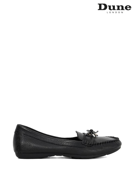 črna - Dune London Grovers Trim Detail Driving Leather Moccasins (F75992) | € 117