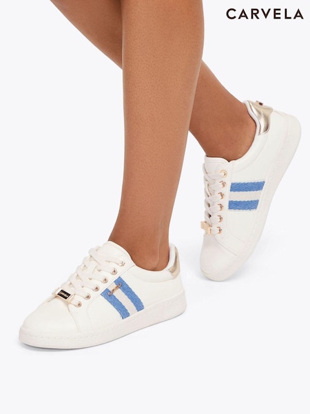 Carvela Blue Palermo Stripe Trainers (F76120) | ₪598