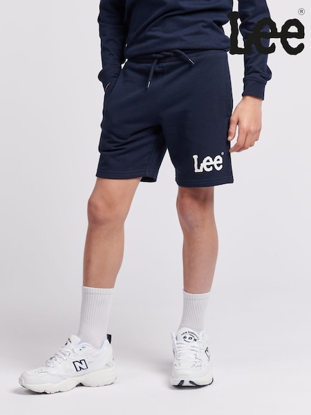 Lee Blue Boys Wobbly Graphic Print 100% Cotton Shorts (F76171) | ₪126 - ₪151