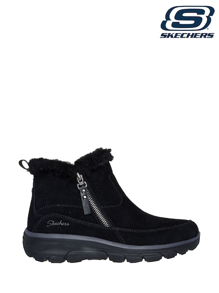 Preto - Skechers Easy Going Cool Zip Boots (F76205) | R$ 780