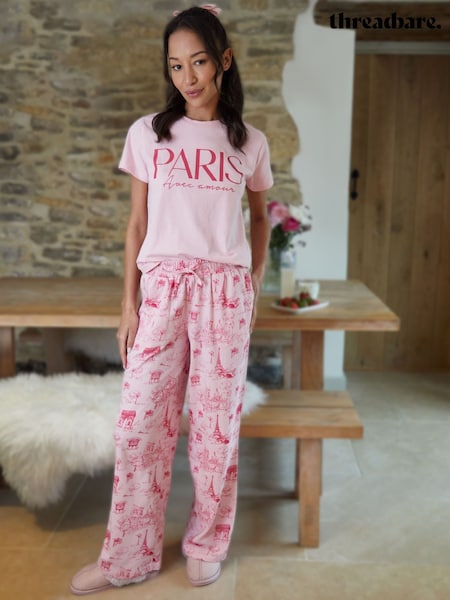 Threadbare Paris Graphic Print 100% Cotton Pyjamas Set (F76365) | ‏143 ر.ق.