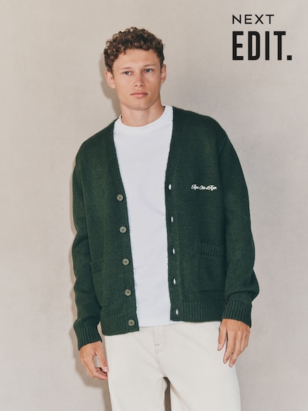 Green Regular Fit EDIT Cardigan (F76424) | R$ 345