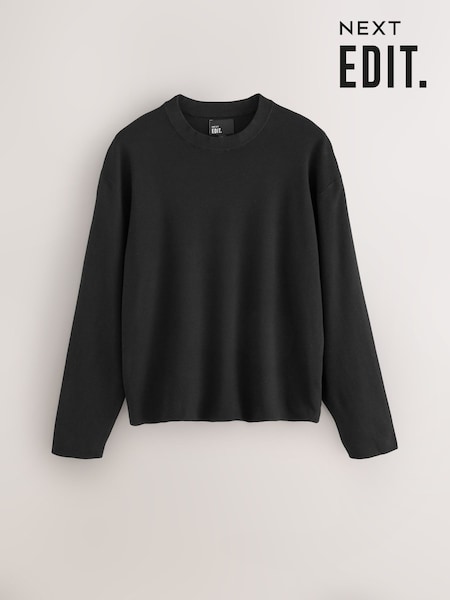 Grey EDIT Boxy Fit Knitted Jumper (F76433) | €42