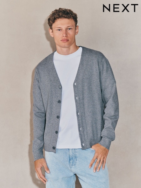 Cinza - Knitted Cardigan (F76441) | R$ 345
