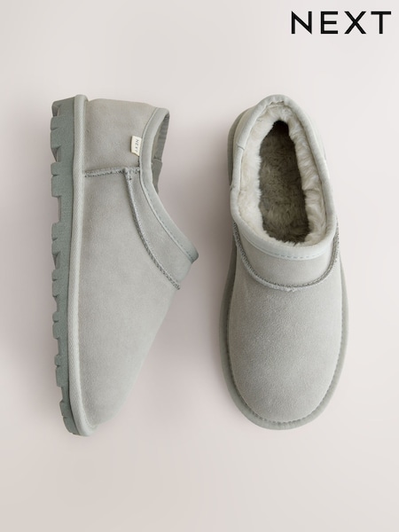 Light Grey Suede Shoot Slippers (F76449) | R$ 245