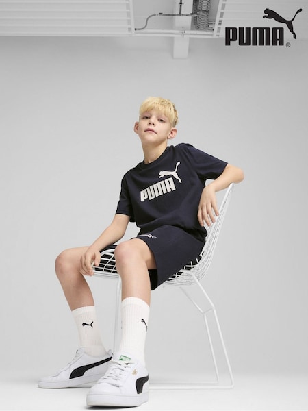 Blau - Puma Boys ESS No. 1 Logo Jersey Shorts (F76514) | 28 €
