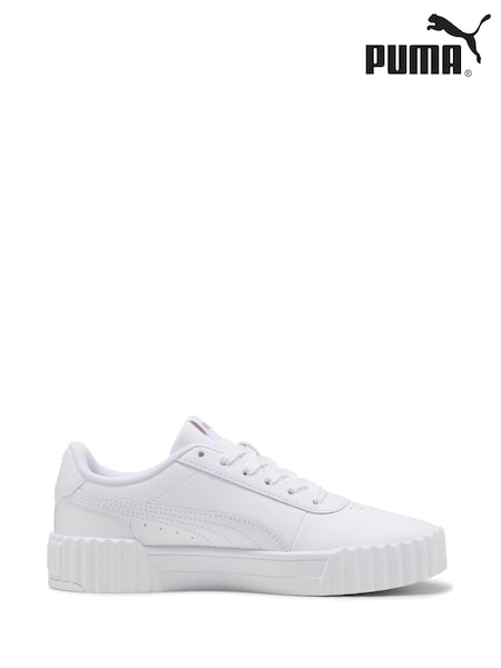 Puma White Womens Carina 3.0 Sneakers (F76543) | R$ 475