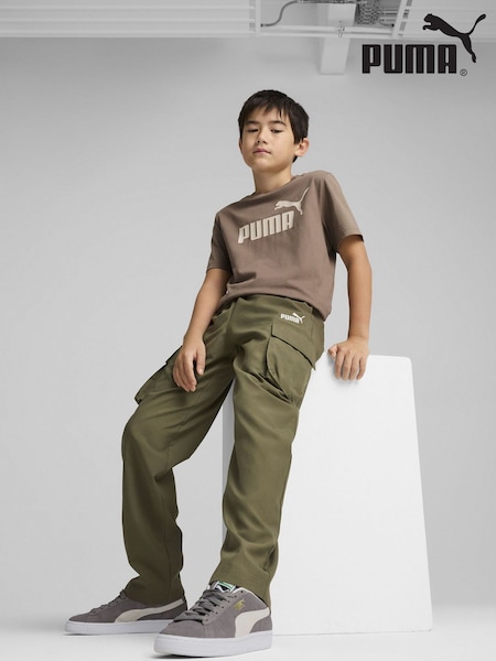 Puma Green Boys ESS No. 1 Logo Woven Cargo Pants (F76550) | €39